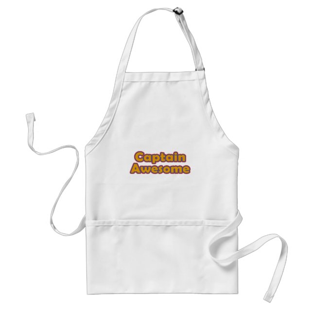 Captain Awesome Adult Apron (Front)