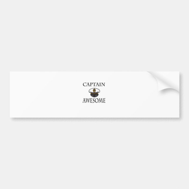 Captain Awesome Bumper Sticker (Front)