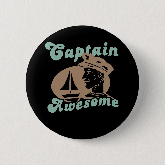 Captain Awesome Button (Front)