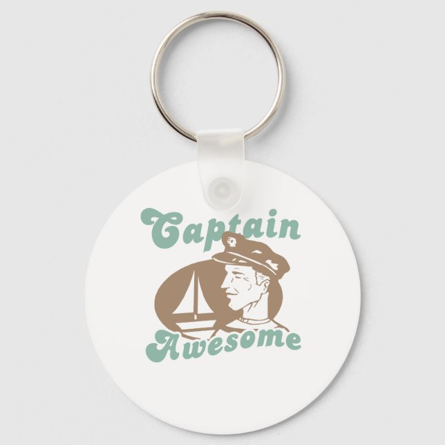 Captain Awesome Keychain (Front)