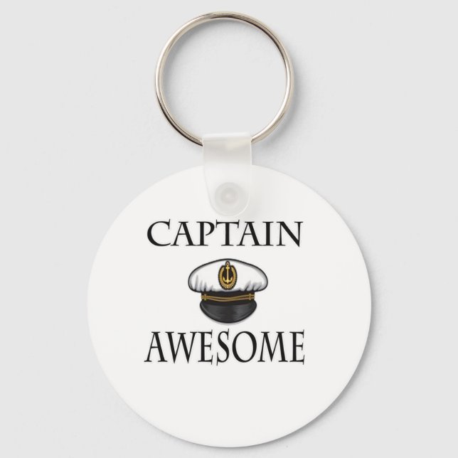 Captain Awesome Keychain (Front)