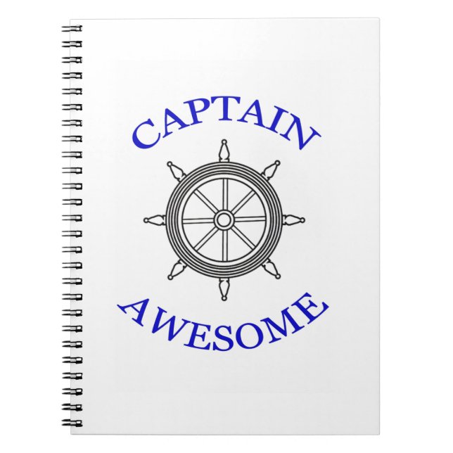 CAPTAIN AWESOME Spiral Notebooks (Front)