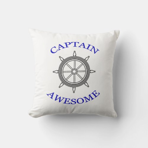 Captain Awesome Throw Pillow