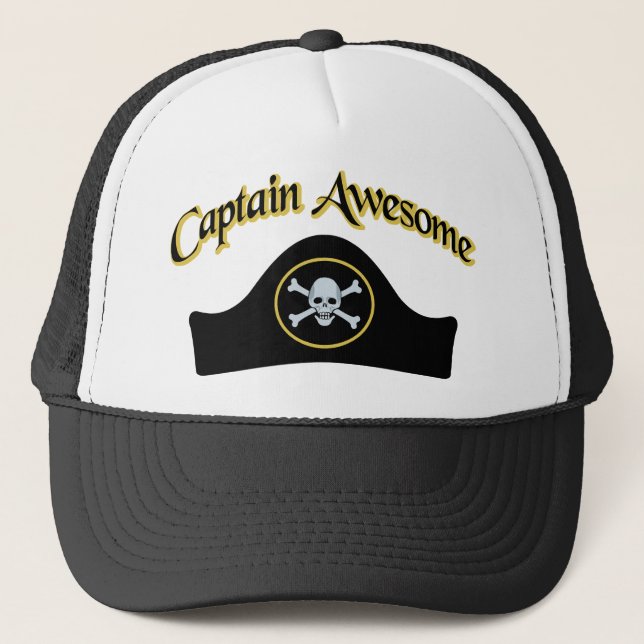 Captain Awesome Trucker Hat (Front)