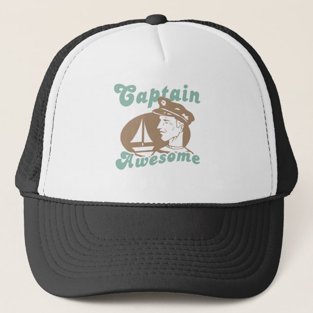 Captain Awesome Trucker Hat (Front)