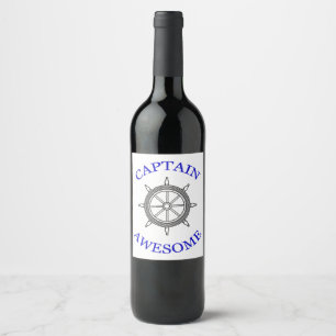Captain Awesome Wine Label