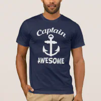 NEW LIMITED Funny Boat Captain Shirt Men Boating Pirate Shirt Motorboat T- Shirt