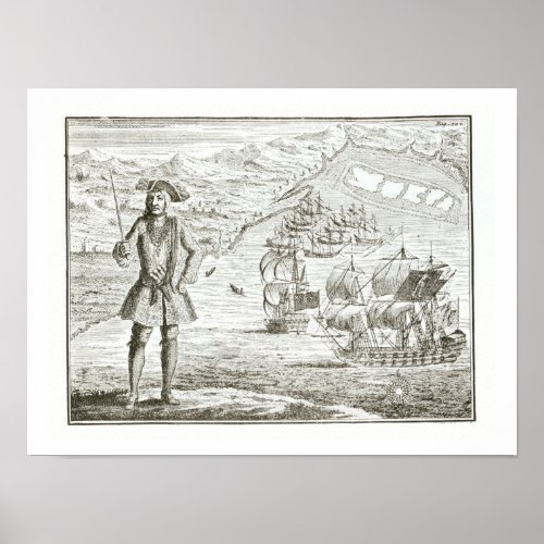 Captain Bartholomew Roberts 1682_1722 with two s Poster