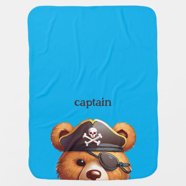 Captain Bear Baby Blanket (Front)