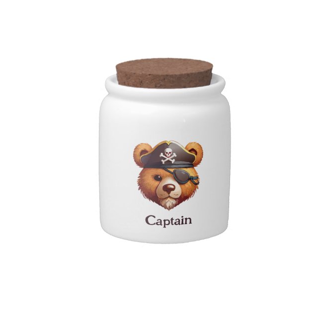 Captain Bear Candy Jar (Front)