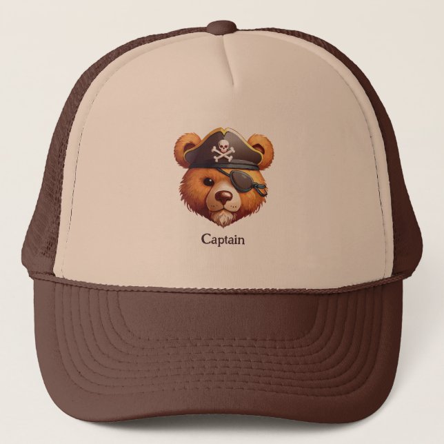 Captain Bear Trucker Hat (Front)