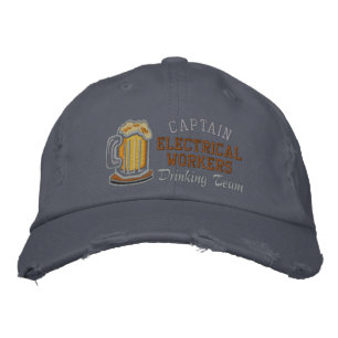 Captain Beer Drinking Team  Custom Embroidered Baseball Hat