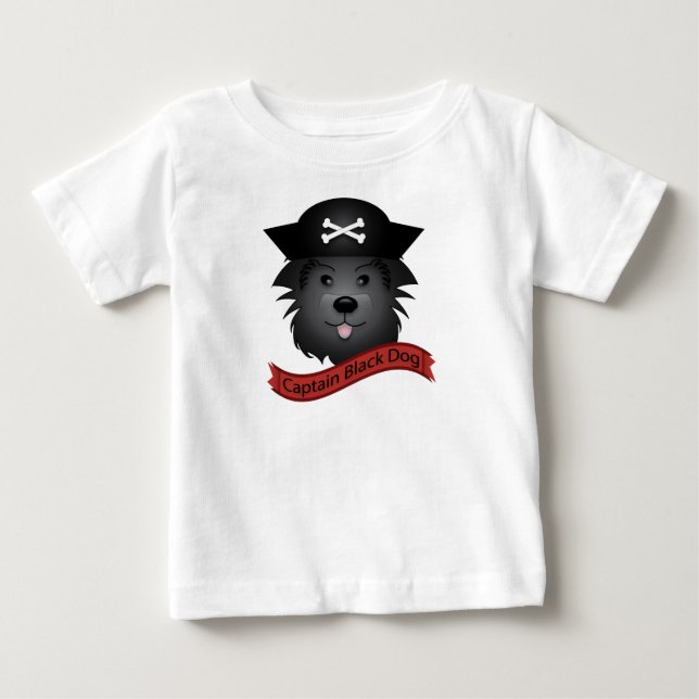 Captain Black Dog - Baby Fine Jersey T-Shirt T-Shirt (Front)