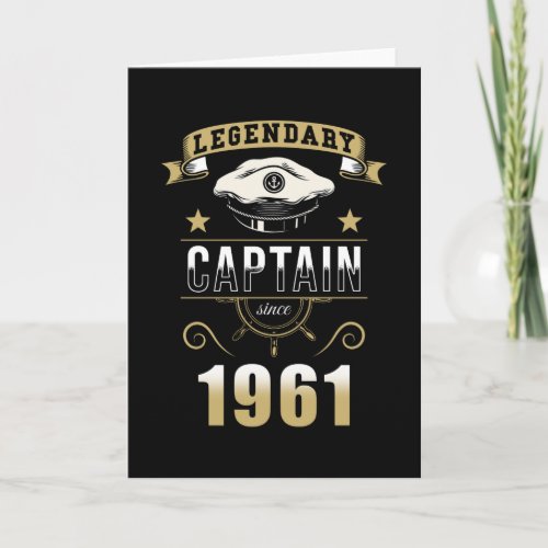 Captain Boat Birthday Gift 1961 Card