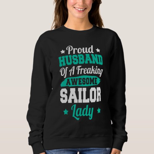 Captain Boat Sailing Navy Boating Sailor Husband Sweatshirt