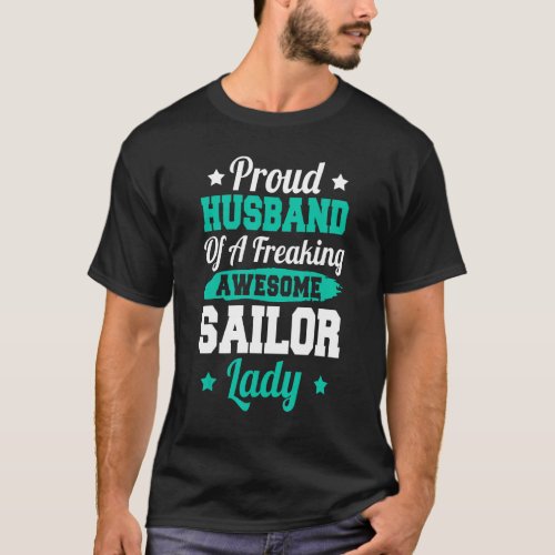 Captain Boat Sailing Navy Boating Sailor Husband T_Shirt