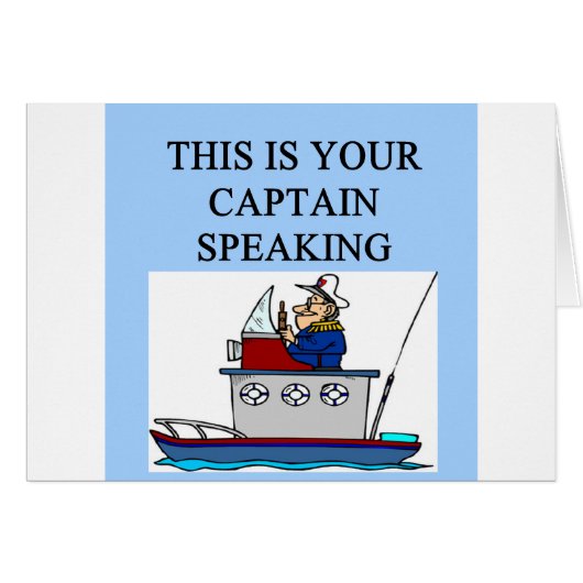 captain boating sailing joke cards (Front Horizontal)