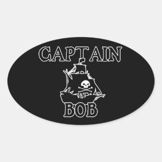 Captain Bob (Pirate Ship) Oval Sticker