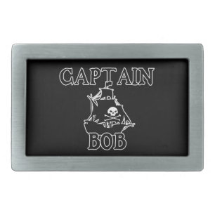 Captain Bob (Pirate Ship) Rectangular Belt Buckle