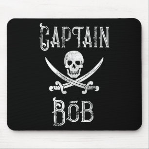 Captain Bob - Vintage Personalized Pirate Boating Mouse Pad