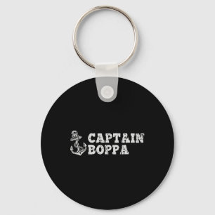 Captain Boppa Sailing Boating Vintage Boat Anchor Keychain
