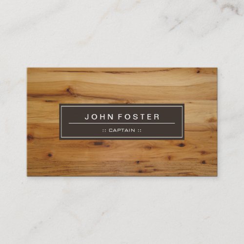 Captain _ Border Wood Grain Business Card