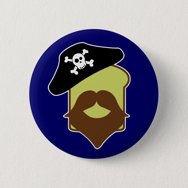 Captain Breadbeard Pinback Button (Front)