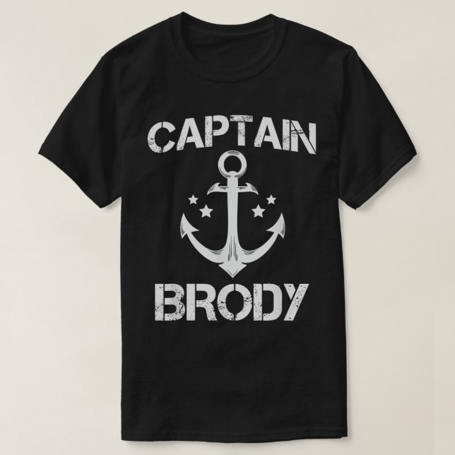 CAPTAIN BRODY Funny Birthday Personalized Name Boa T-Shirt (Design Front)