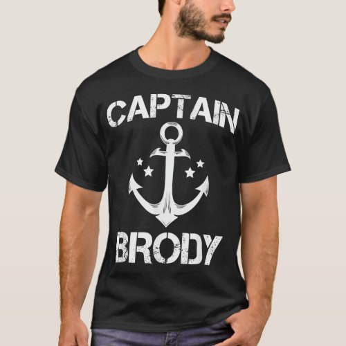 CAPTAIN BRODY Funny Birthday Personalized Name Boa T_Shirt