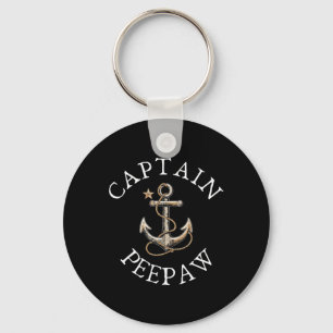 Captain Bunnyaw Boat Sailing Boating Vintage Ancho Keychain