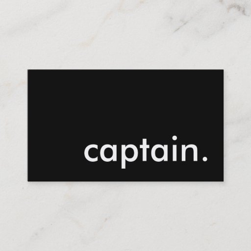 Customizable captain. business card