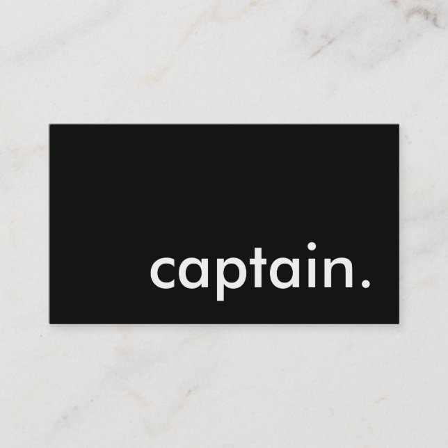 captain. business card (Front)