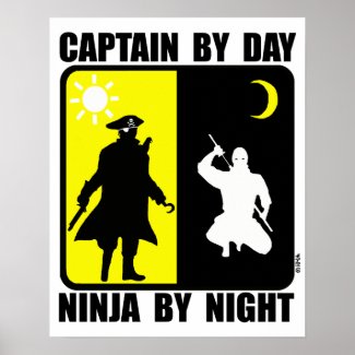 Captain by day, ninja by night poster