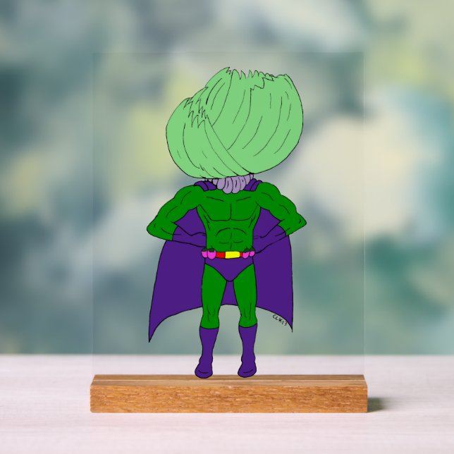 Captain Cabbage  Acrylic Sign (Neutral)