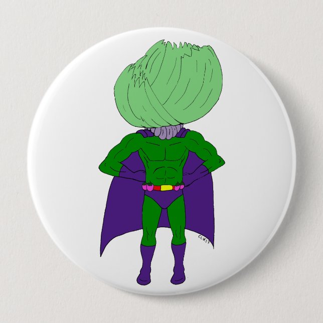 Captain Cabbage  Button (Front)