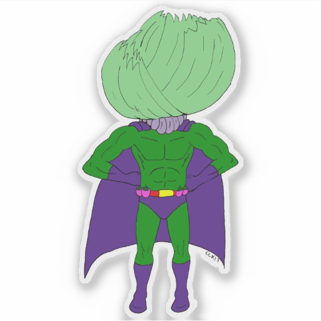 Captain Cabbage     Sticker (Front)