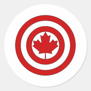 Captain Canada Shield Symbol Classic Round Sticker
