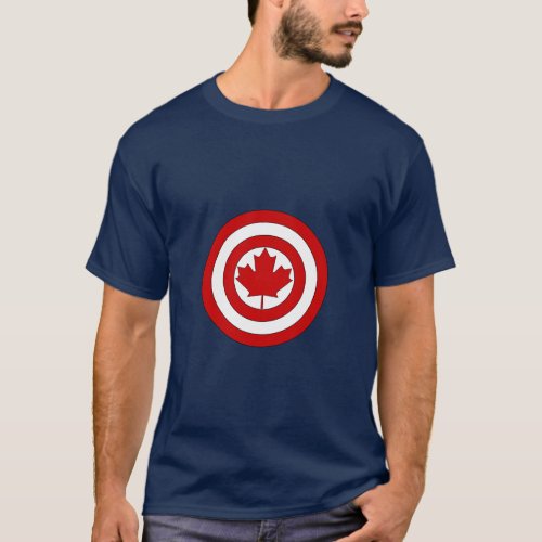 Captain Canada Shield Symbol  T_Shirt