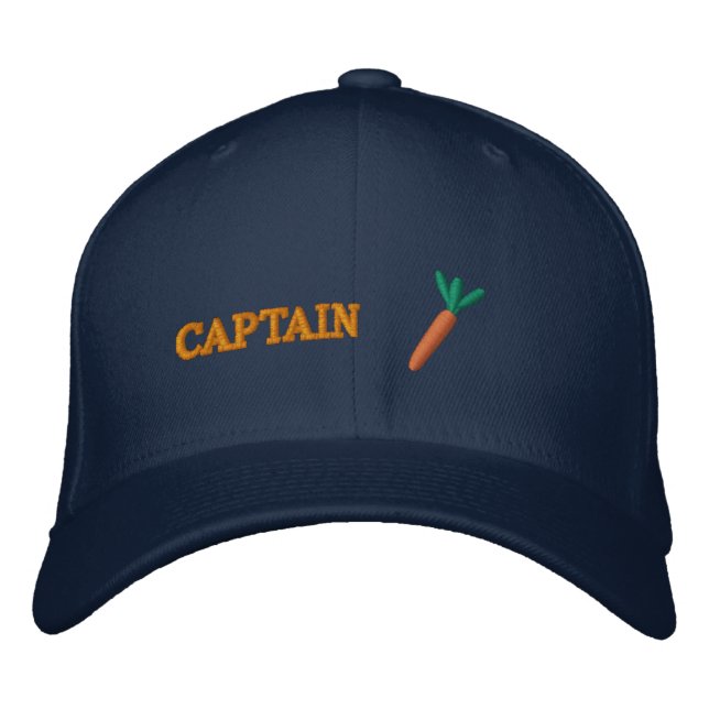 Captain Carrot Embroidered Baseball Cap (Front)