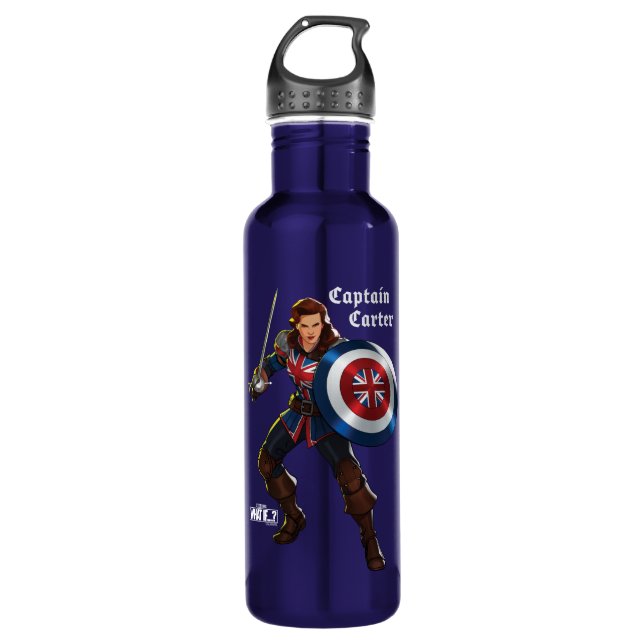 Captain Carter Stainless Steel Water Bottle (Front)