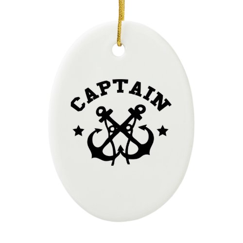 Captain Ceramic Ornament