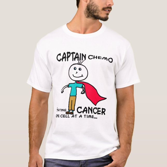 CAPTAIN CHEMO CANCERS T-Shirt (Front)