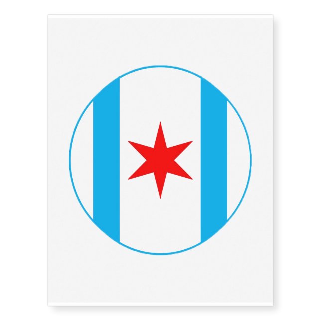 Captain Chicago Shield Temporary Tattoo (Front)