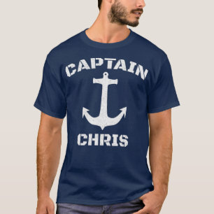 Captain Chris Personalized  Boat Captain T-Shirt