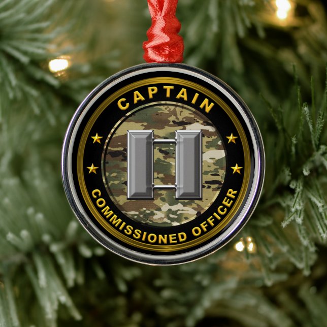 Captain Christmas Metal Ornament (Tree)