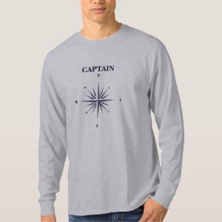Captain Compass Rose Mens Long Sleeve T-Shirt