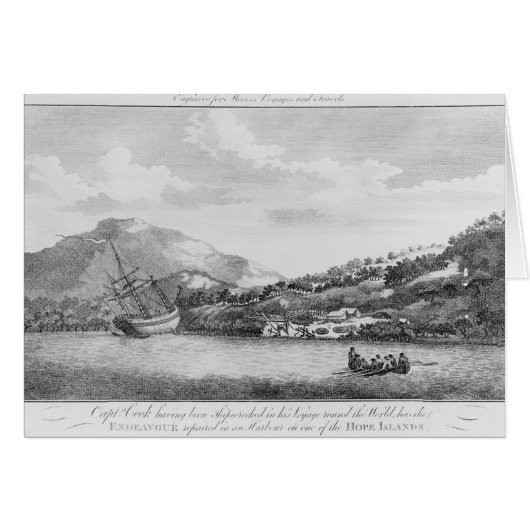 Captain Cook having been shipwrecked Cards (Front Horizontal)