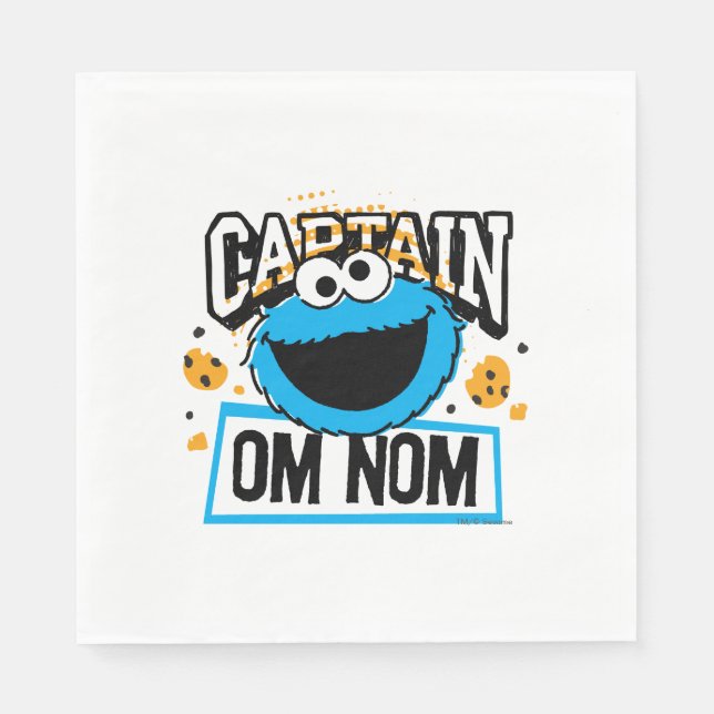 Captain Cookie Monster Paper Napkins (Front)