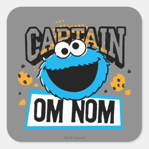 Captain Cookie Monster Square Sticker