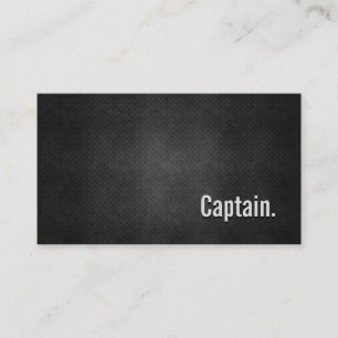Captain Cool Black Metal Simplicity Business Card
